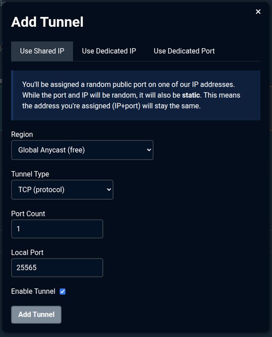 PlayIt: Set up server region, protocol and port number